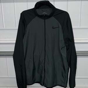 Nike Men's Green and Black Dri-Fit Training Jacket (L)